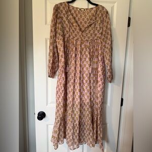 Elegant Floral Long Sleeve Dress